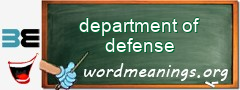WordMeaning blackboard for department of defense